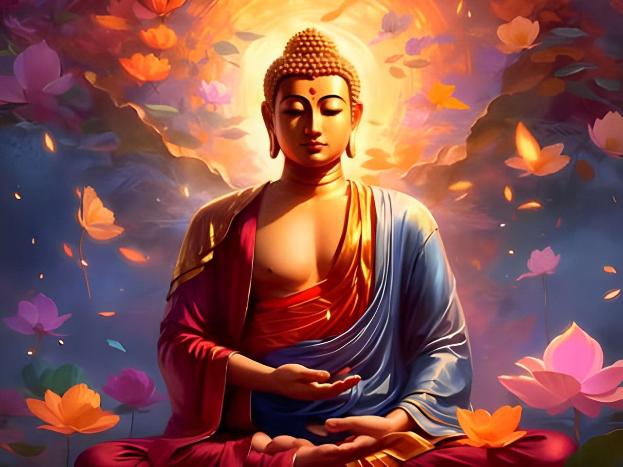 Các bài giảng pháp 1 lord sakyamuni amitabha buddha in lotus garden by hasukokoro dg828u9 350t 1